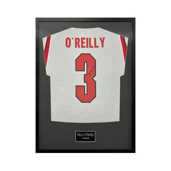 Nico O'Reilly Signed England Standard Frame