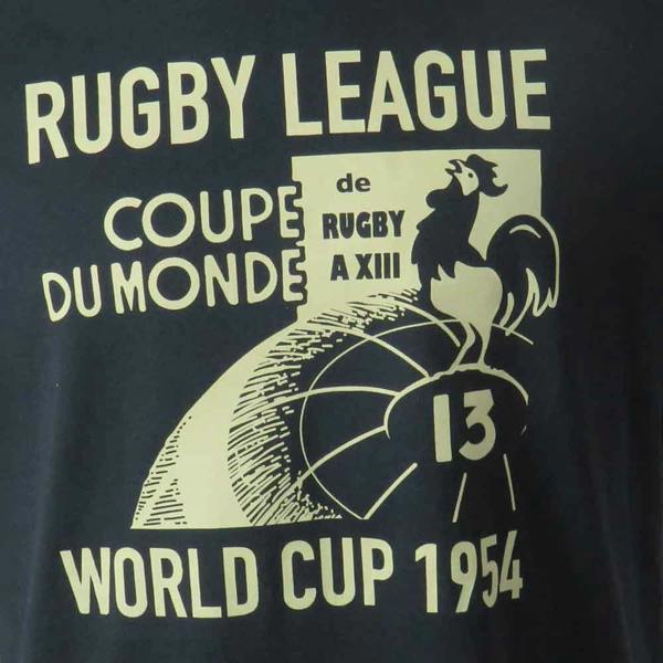 Ellis Rugby 1954 Rugby League World Cup Vintage Navy T-Shirt