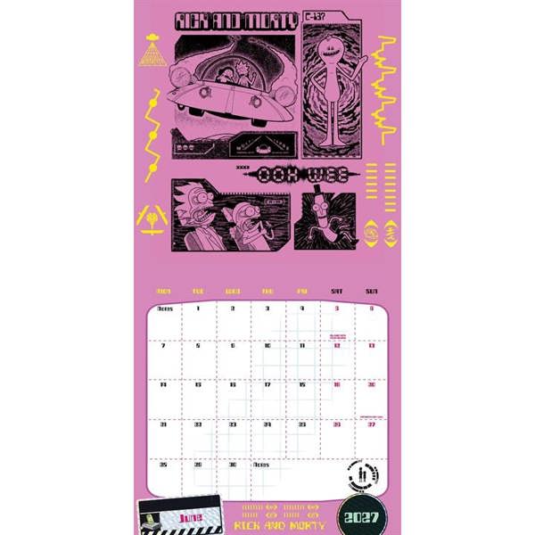 Rick And Morty Calendar 2027, Wall Calendars, Month To View, Entertainment, Gift