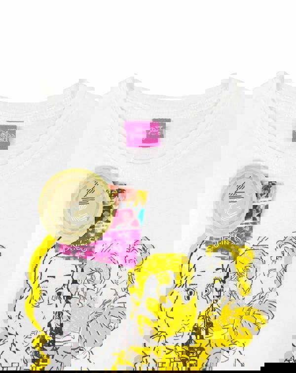 Disney Womens White Belle Short Sleeved T-Shirt