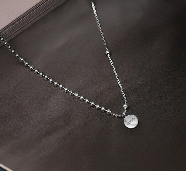 The Colourful Aura 925 Sterling Silver Lucky Charm Minimalist Dainty Dangle Choker Necklace