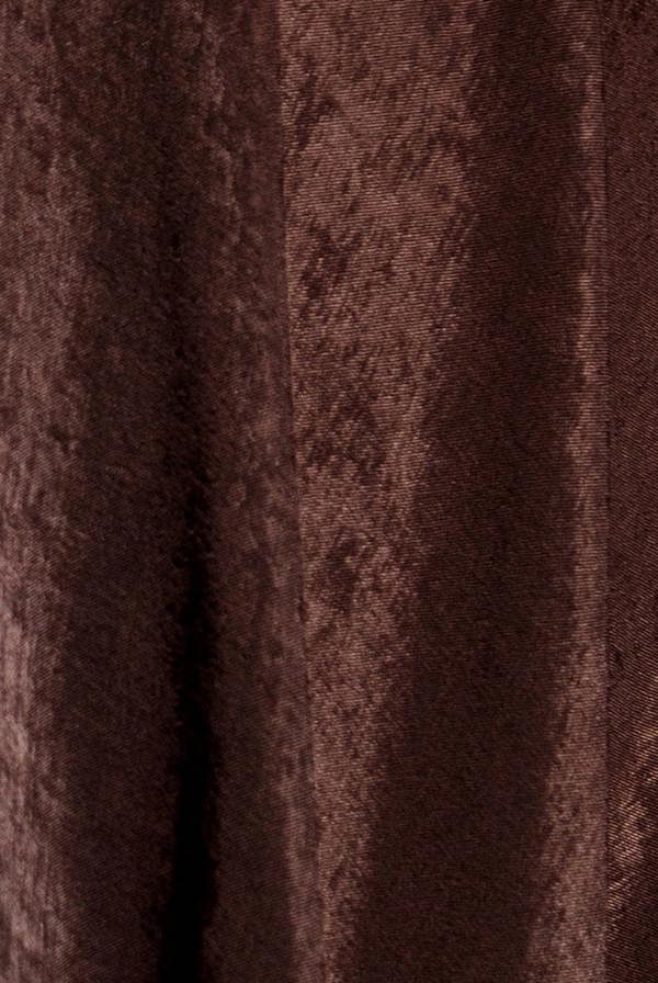 Goddiva Scoop Neck Velvet Satin Cape Sleeve Maxi Dress - Brown DR5074