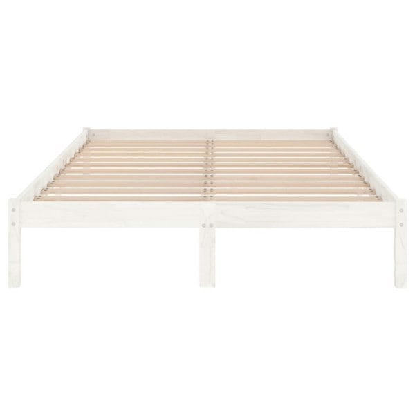 Berkfield Bed Frame White Solid Wood Pine 120x200 cm