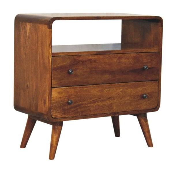Wyld Haus Trento Curved 2 Drawer Charm Console Table