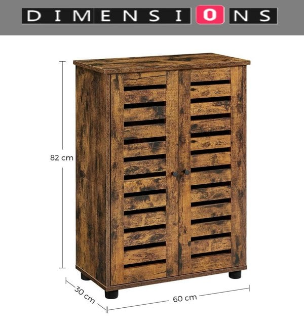 Modcraft Rustic Bathroom Floor Cabinet – Storage Unit with Doors & Adjustable Shelf