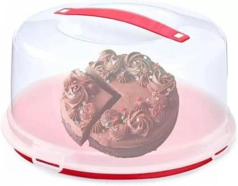 Brambles Home Brambles Portable Cake Carrier Box with Clear Lid, Square and Round Design, Food Storage Container for Desserts, Cupcakes and Pastries