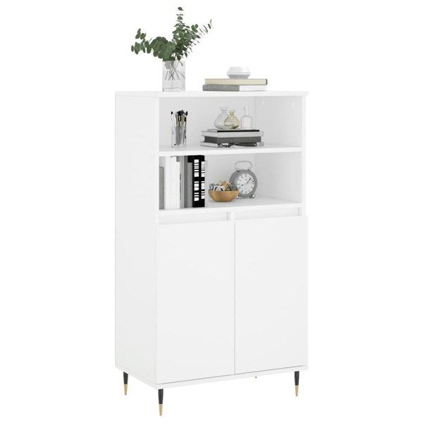 Berkfield Highboard White 60x36x110 cm Engineered Wood