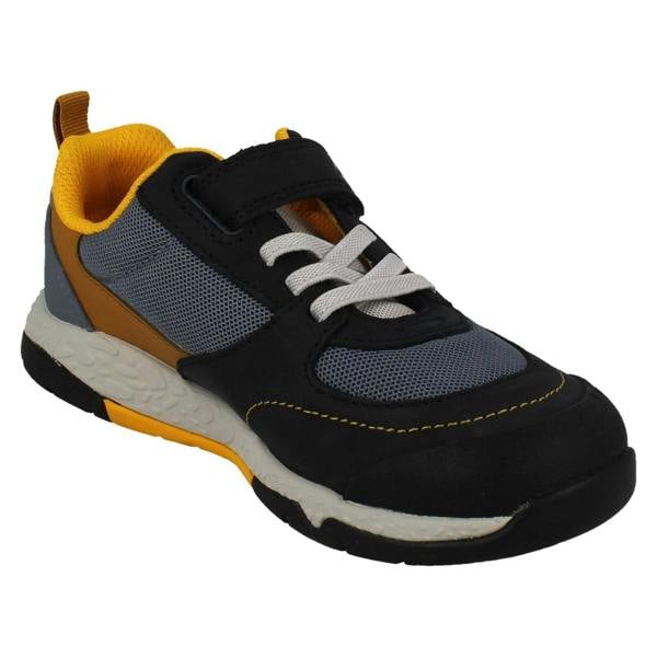 Clarks Childrens Clarks Casual Hook And Loop Fastening Trainers - Steggy Stride K