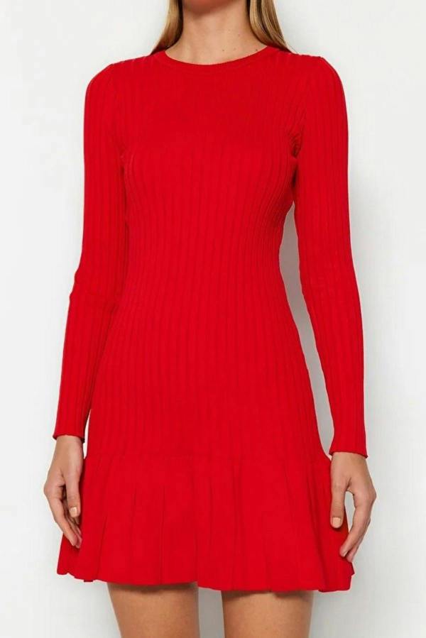 WOVCOR Mini Pleated Knit Dress