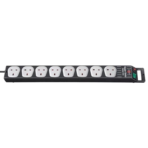 Brennenstuhl Super-Solid-Line 8 Gang Extension Lead - Heavy Duty 2.5 Metre Cable