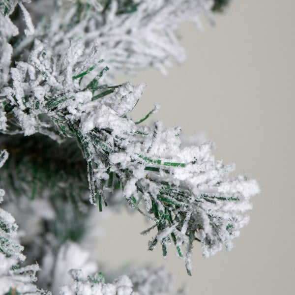Samuel Alexander 8ft (2.30m) Samuel Alexander Double Door Snow Flocked Christmas Tree Flat Top Arch with 2000 Tips