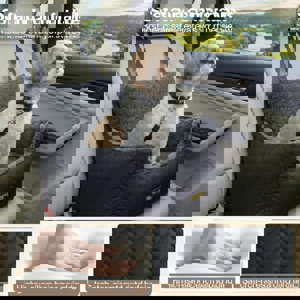 Skylos Dog Car Seat Travel Bed Carrier Pet Booster Seat Basket Portable Puppy