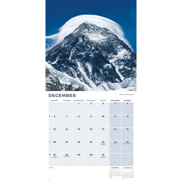 Mountains Calendar 2027, Wall Calendars, Month To View, Natural World, Gift
