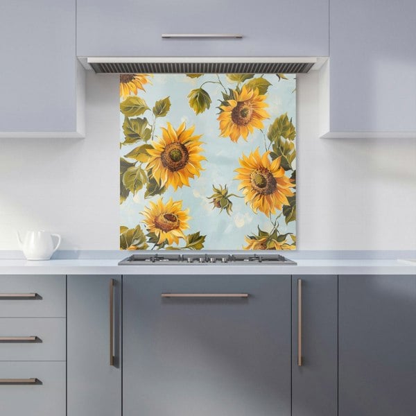 Warren Reed - Designer Summer Sunflowers Kitchen Splashback