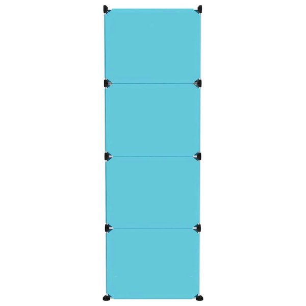 Berkfield Cube Storage Cabinet for Kids with 12 Cubes Blue PP