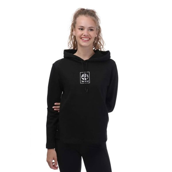 Timberland Womens/Ladies Stacked Logo Hoodie - Black