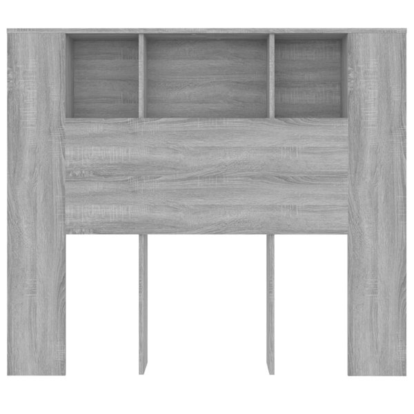 Berkfield Headboard Cabinet Grey Sonoma 120x18.5x104.5 cm