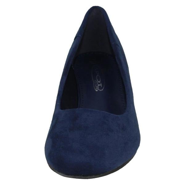 Spot On Ladies Spot On Low Wedge Court Shoes