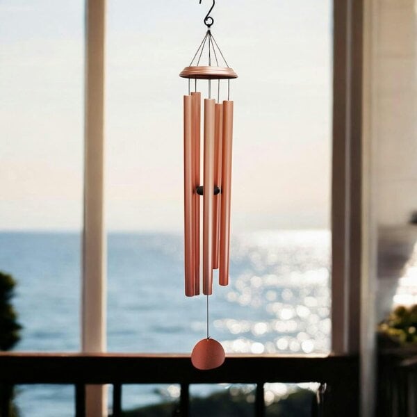 EDH Door Hardware Concerto Musical Wind Chime – 40" Rose Gold (101cm x 18cm x 18cm) | Extra-Large Deep-Tone Metal Wind Chime