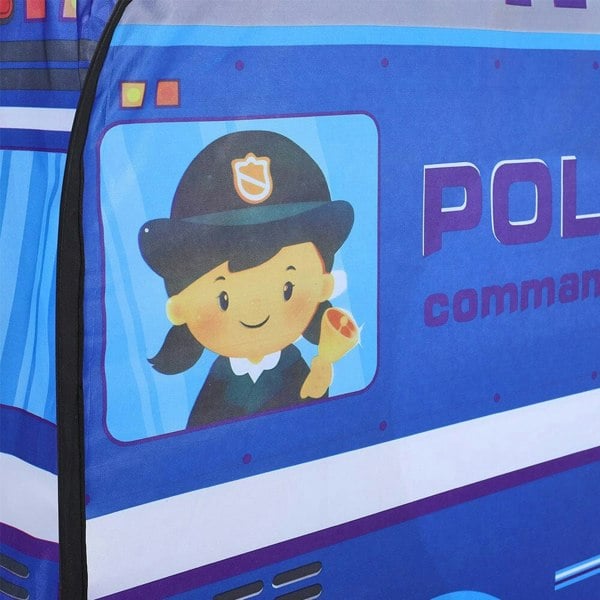 Police Truck Foldable Tent Pop Up Kids Playhouse Living and Home