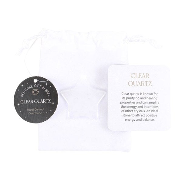 Serano Clear Quartz Crystal Star in a Bag