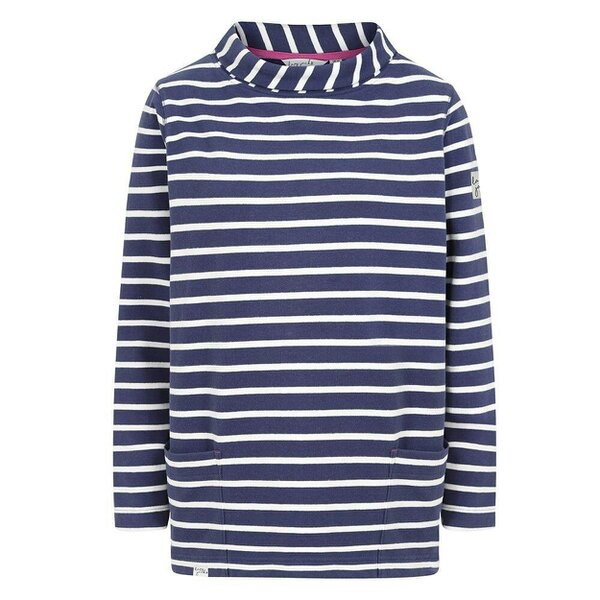 Lazy Jacks LJ94S - Striped Roll Neck Sweatshirt - Twilight