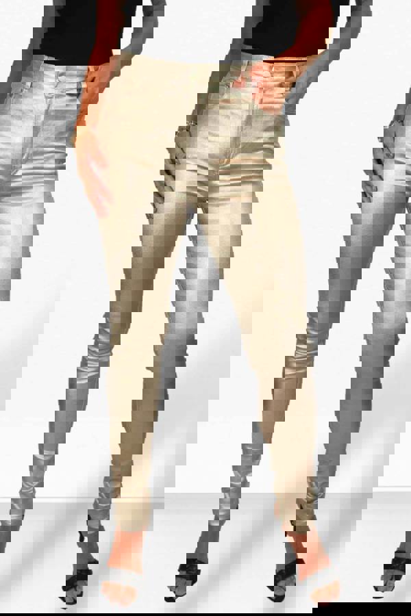 Paulo Due Womens Skinny Coated Leather Look Jeans