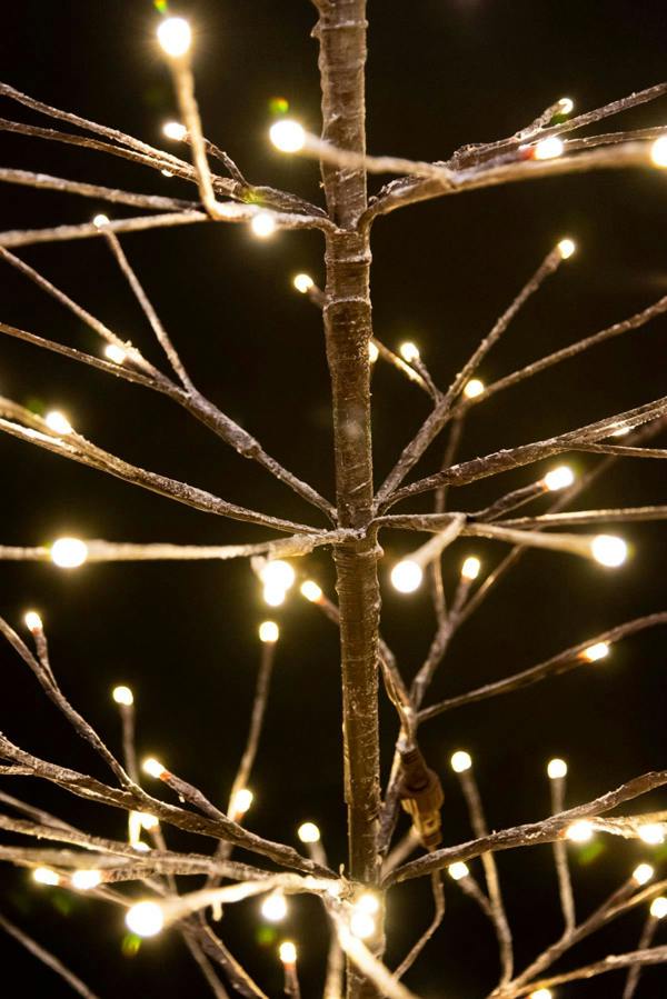 4FT to 7FT Pre-Lit Brown Snow Twig Christmas Trees with Warm White LED Lights image 8