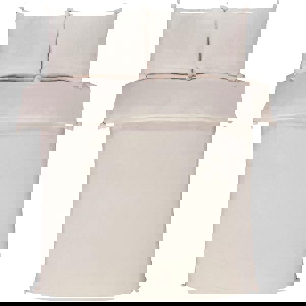 Smart Living Luxurious Pom Pom Fleece Duvet Cover with Pillowcases - Cream