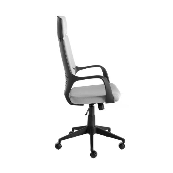 Angel Cerdá Office swivel chair light grey fabric and black pvc 4076