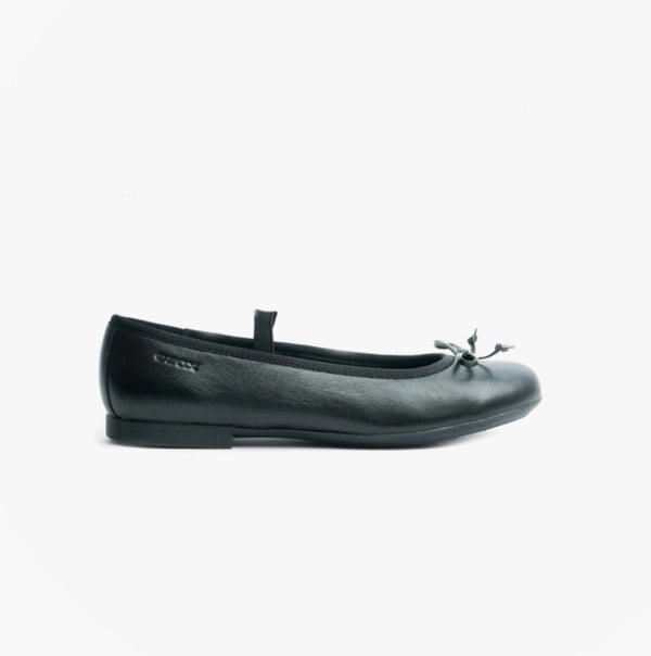 GEOX PLIE Girls School Shoes Smooth Black