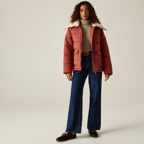 Regatta Womens/Ladies Kayana Padded Jacket - Brick/Light Vanilla