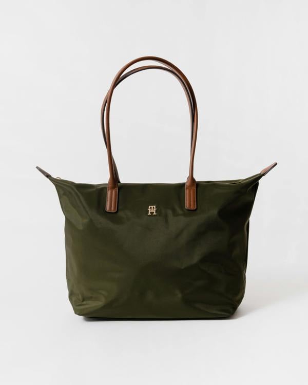 Front of Tommy Hilfiger Popette Womens Tote Bag - Green