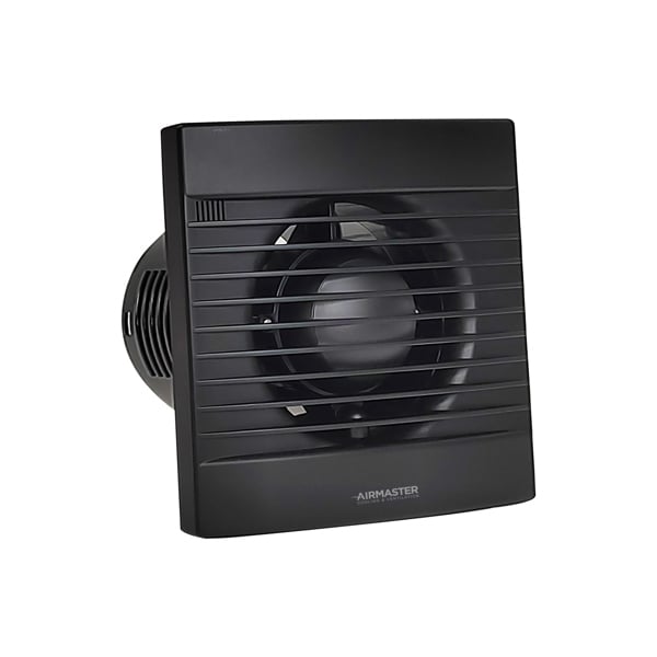 Airmaster 4" Extractor Fan with timer and Humidstat - Matt Black