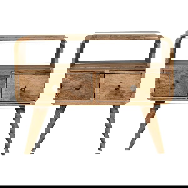 Artisan Furniture Mini Curved Oak-ish Media Unit
