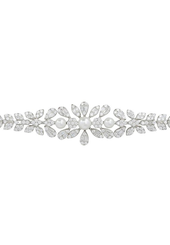 Latelita Empress Pearl Petal Tennis Bracelet