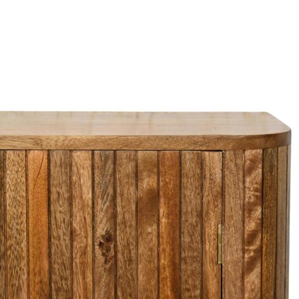Artisan Furniture Solid Mango Wood Fluted Curve Cabinet