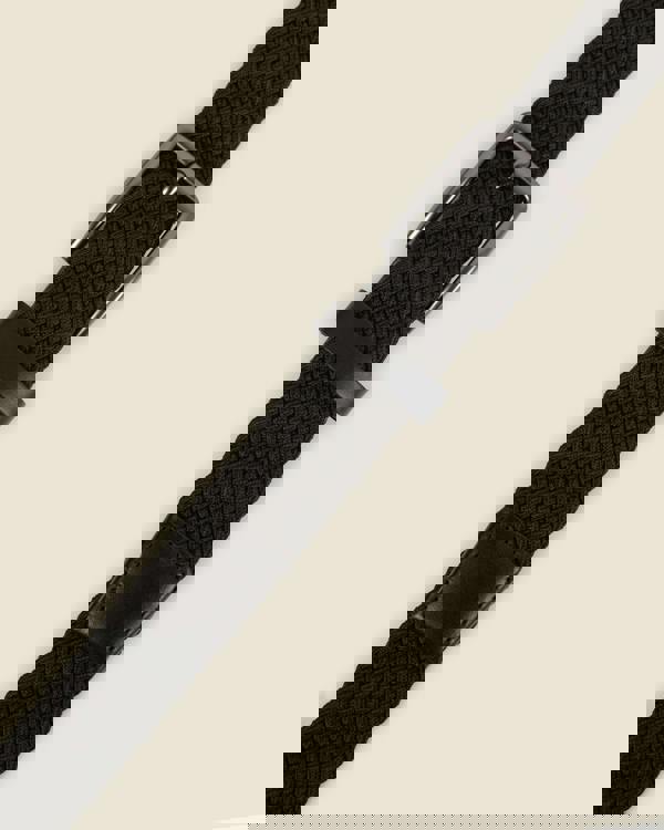 Larsson & Co Nyslott - Black Woven Casual Stretch Belt