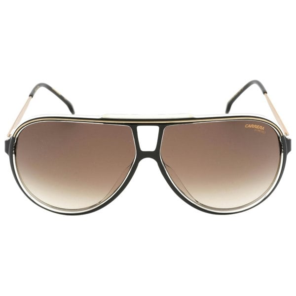 Carrera Brown Gradient Lens Black Detail Gold Sunglasses One Size