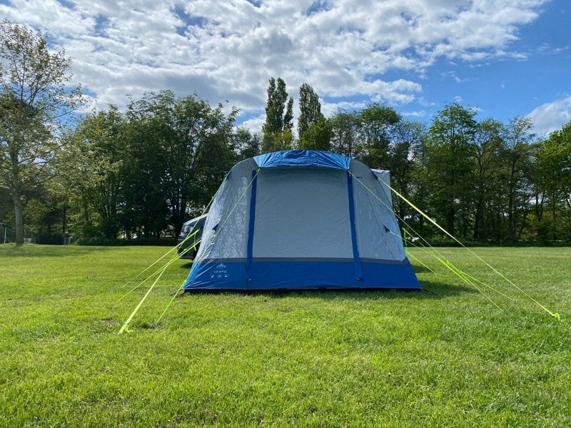 Loopo Breeze Inflatable Campervan Awning - Blue & Grey OLPRO