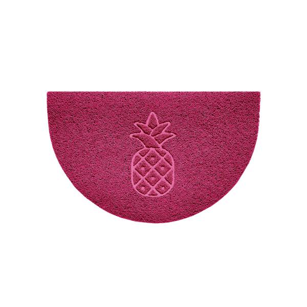 Nicoman Pineapple Embossed Halfmoon Indoor/Sheltered Outdoor Spaghetti Doormat