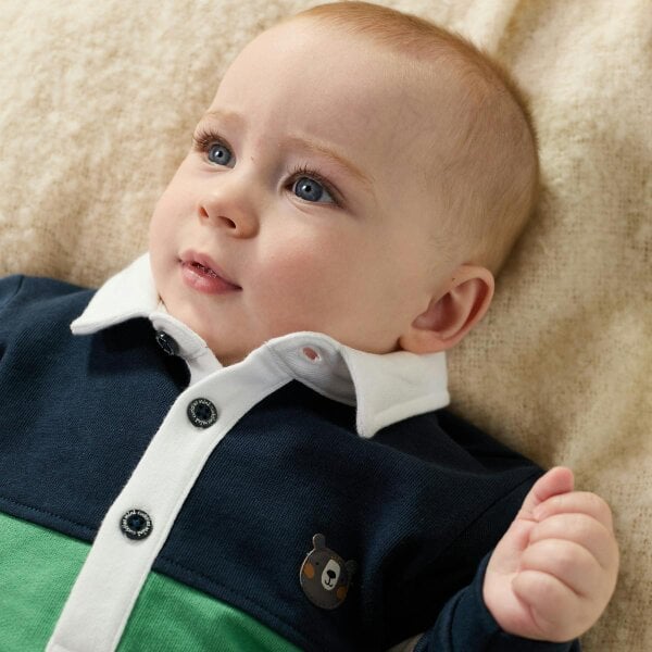 Mini Cuddles Colourblock Romper (Multicolour)