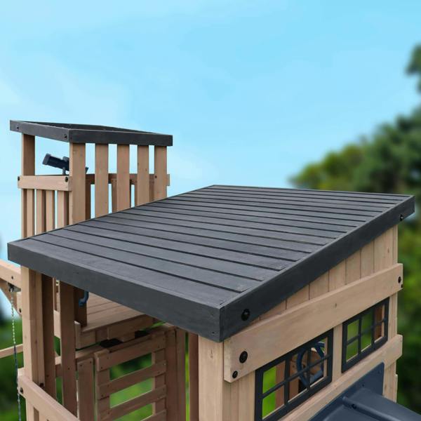 The Skyline Lookout Wooden Climbing Frame Backyard Bliss 3