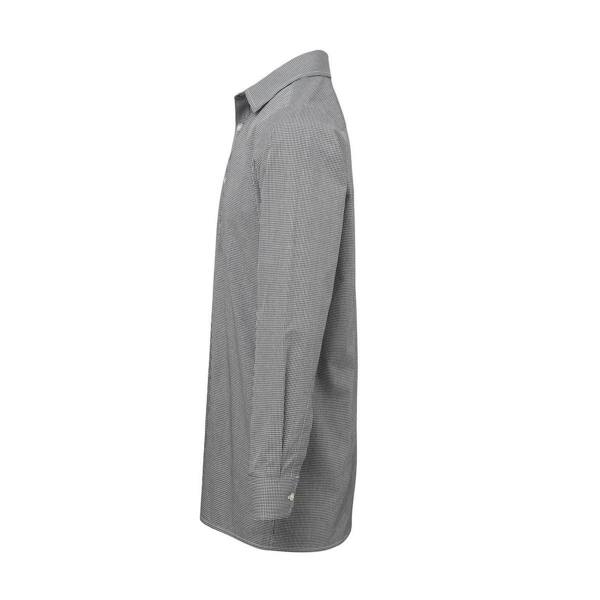 Premier Mens Gingham Long-Sleeved Shirt - Black/White