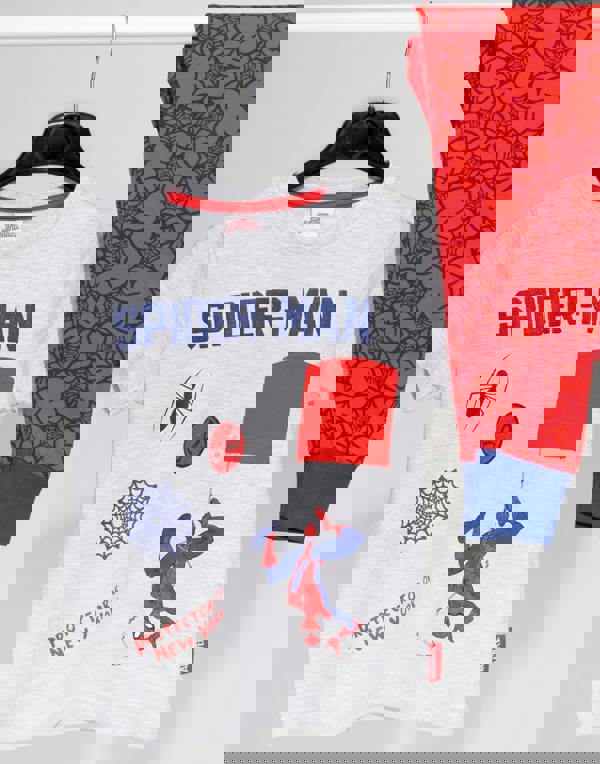 Marvel Boys Red Spider-Man Short Sleeve Long Leg Pyjama Set