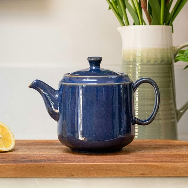 Fredericksberg Navy Blue Teapot on Kitchen Counter