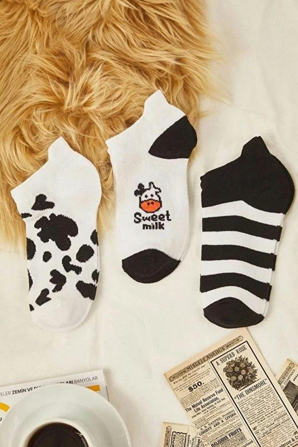 WOVCOR 3-Pack Animal Patterned Jacquard Knit Socks