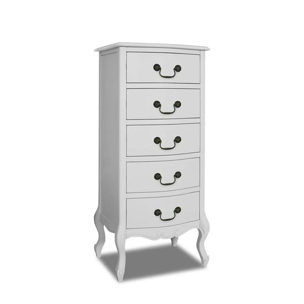 Statement Furniture Juliette Tallboy 5 Drawer French Style Bedroom Chest