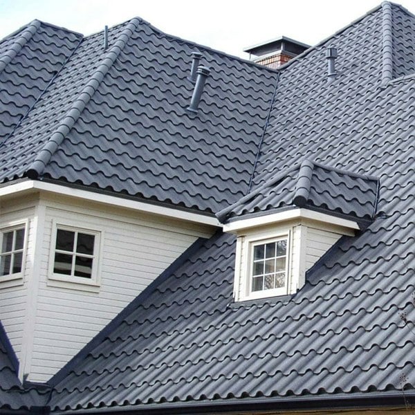 Golan Tiles Stone Coated Metal Roofing 5pcs Roofing Living and Home Grey