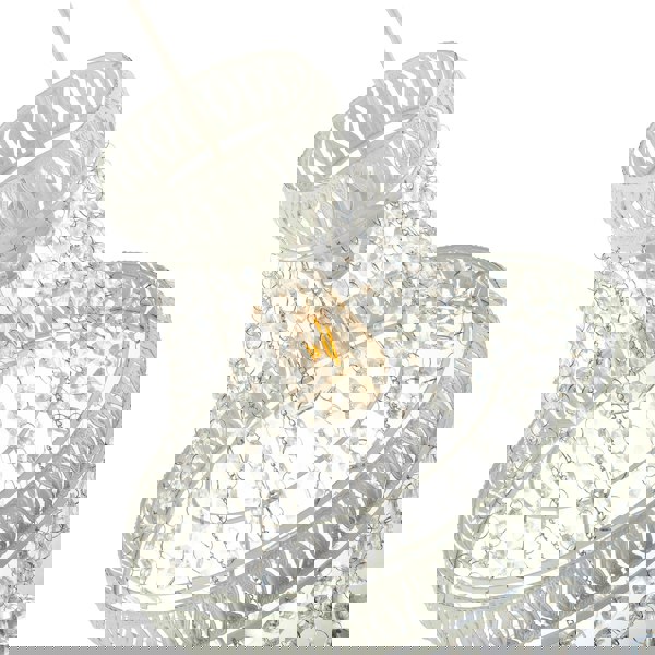 Vintage and Ornate White Metal Pendant Light Shade with Clear Acrylic Image 3